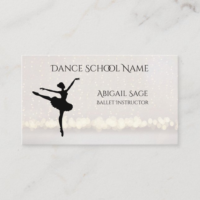 Carte De Visite Ballet Dance School Danseuse professionnelle Perso (Devant)