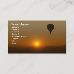 Carte De Visite Ballon à air chaud