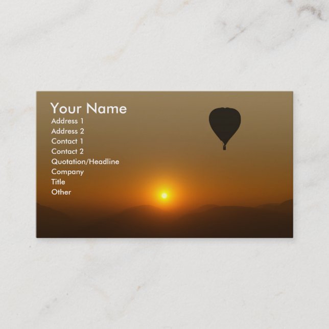 Carte De Visite Ballon à air chaud (Devant)