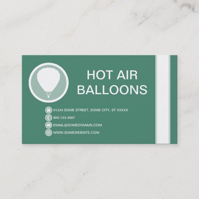CARTE DE VISITE BALLON D'AIR CHAUD (Devant)