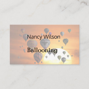 Carte De Visite Ballons à air chaud en vol
