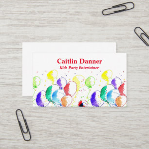 Carte De Visite Ballons de fête aquarelle