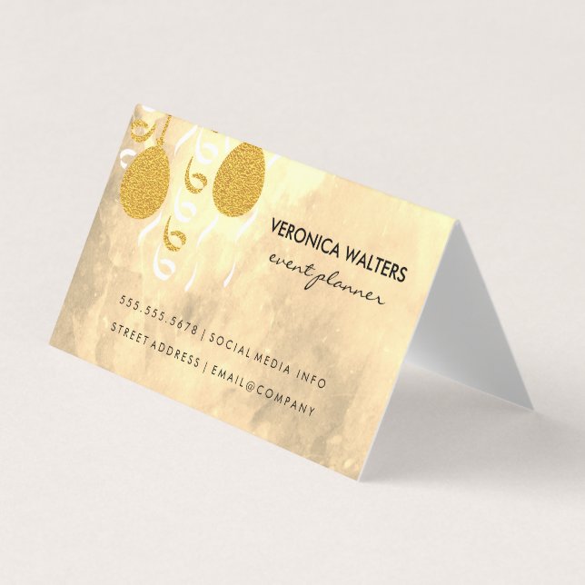 Carte De Visite Ballons de fête / Masquerade Masques (Exécutif) (Devant)