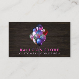 Carte De Visite Ballons roses pailletés pour la planification d'év