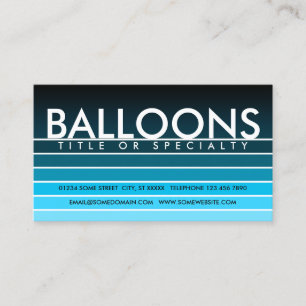 Carte De Visite BALLOONS aqua swatch