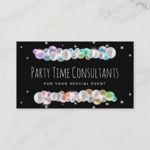 Carte De Visite *~* Balloons Rainbow Party Événement Planificate