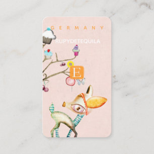 Carte De Visite Bambi Merveilleux ETSY Tendres Gâteaux Arbre