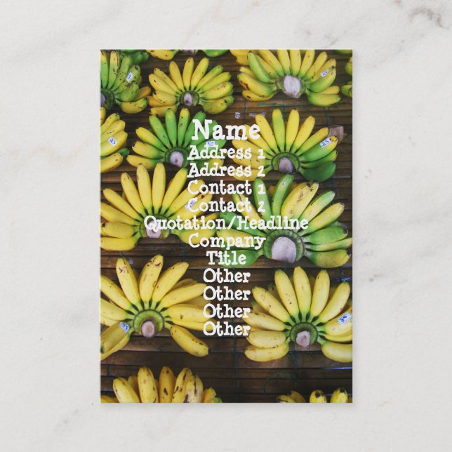 Carte De Visite Bananes dame de doigt ~ Banane d'oeuf (ก ล้ ว ย ไ  (Devant)