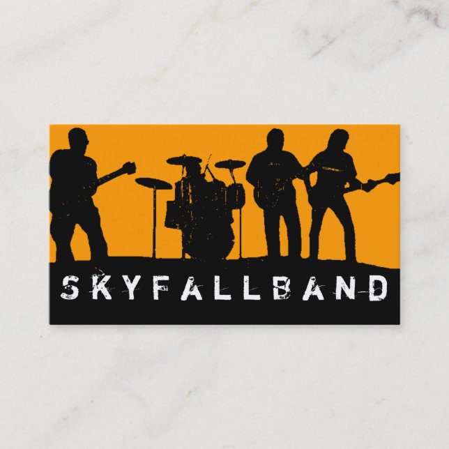 Carte De Visite Band, Rock, Singers Performance Entertainment (Devant)