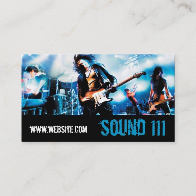 Carte De Visite Band Rock Singers Performance Entertainment cool (Devant)