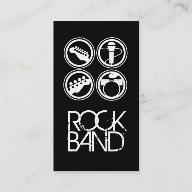 Carte De Visite Band Rock Singers Performance Entertainment cool (Devant)