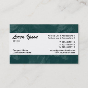 Carte De Visite Bande centrale 010 - Pétale brossée verte
