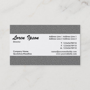 Carte De Visite Bande centrale 017 - Gris clair texturé