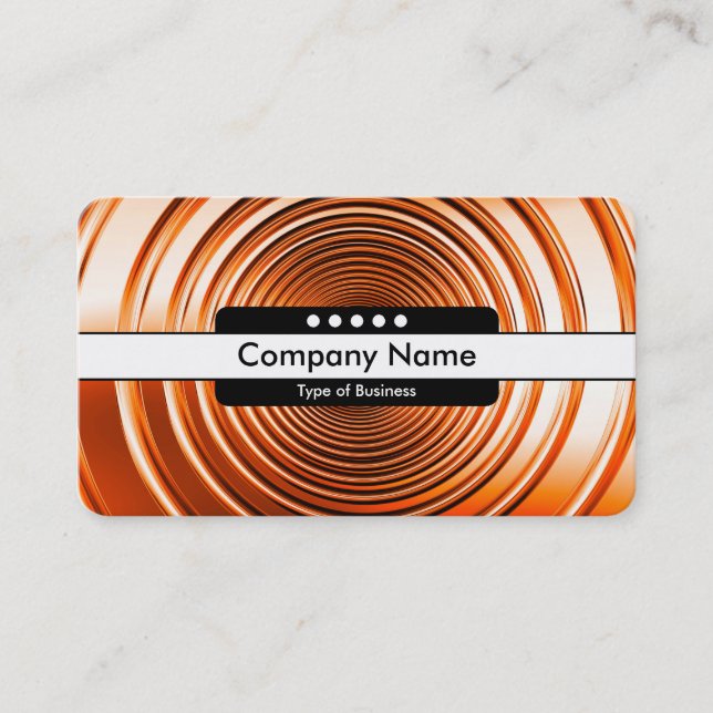 Carte De Visite Bande centrale 5 emplacements - Longue orange de p (Devant)