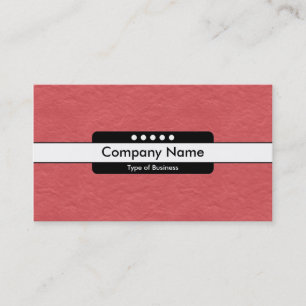 Carte De Visite Bande centrale 5 points - Texture de papier rouge