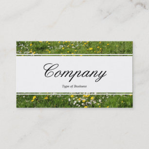 Carte De Visite Bande centrale (bordé) - Script - Fleurs de prairi