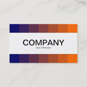 Carte De Visite Bande centrale - Couleurs, Bleu foncé à orange
