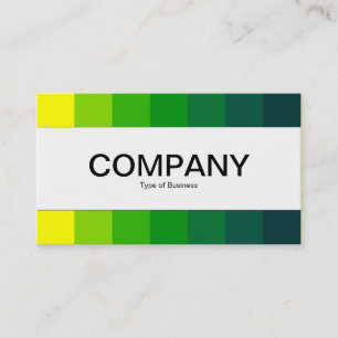 Carte De Visite Bande centrale - Couleurs, Jaune à Vert foncé