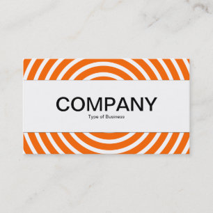 Carte De Visite Bande centrale - Spirale - Orange et blanc