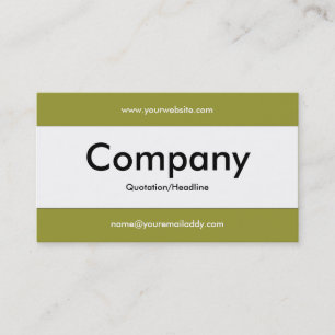 Carte De Visite Bande centrale v2 - Olive 99933