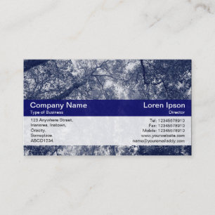 Carte De Visite Bande Couleur - Dp Navy - Automne Bleu