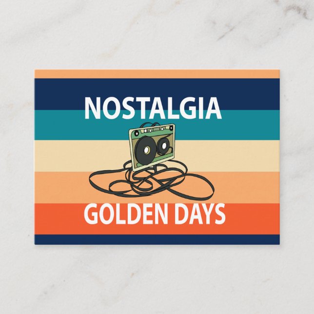 Carte De Visite Bande de cassette Nostalgie Golden Days (Devant)