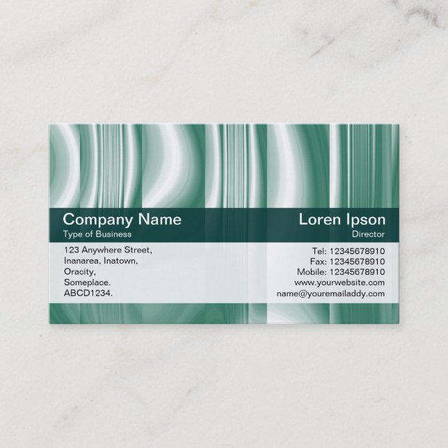 Carte De Visite Bande de couleurs - Dk Green - Texture 21 (Devant)