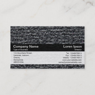 Carte De Visite Bande de couleurs - Noir - Jumper laineux 03