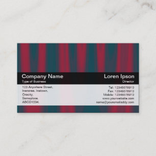 Carte De Visite Bande de couleurs - Noir - Rouge