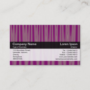 Carte De Visite Bande de couleurs - Noir - Violet Drapery