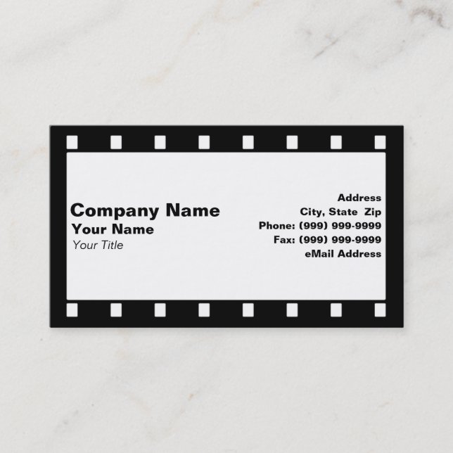 Carte De Visite Bande de film (Devant)