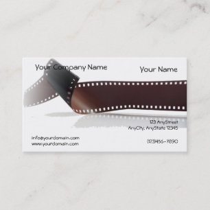 Carte De Visite Bande de film avec la réflexion sur l'arrière -