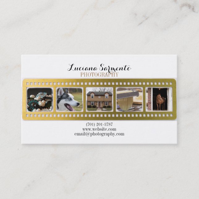 Carte De Visite Bande de film d'appareil-photo de photographie (Devant)
