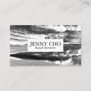Carte De Visite Bande de peinture blanche noire minimaliste