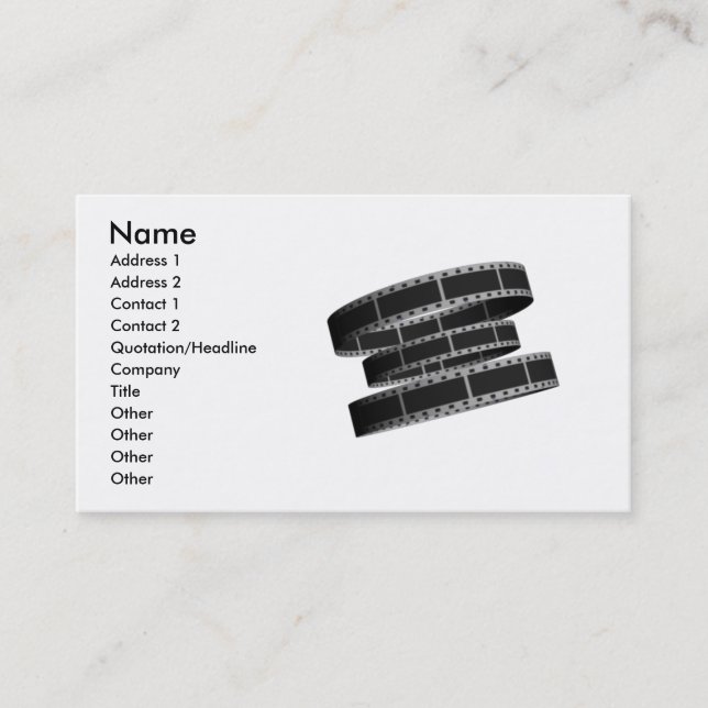 Carte De Visite Bande de pellicule cinématographique (Devant)