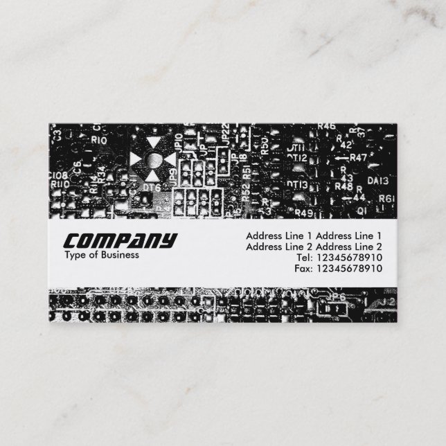 Carte De Visite Bande de texture - Circuitrie (Devant)