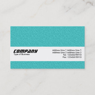 Carte De Visite Bande de texture - Cyan Texte Embossé