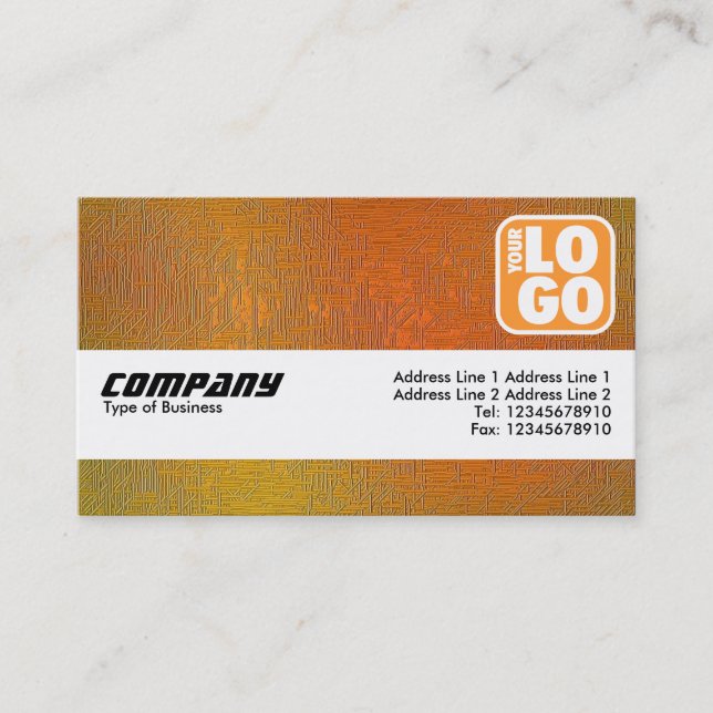 Carte De Visite Bande de texture (logo) - Paroi de paille (Devant)