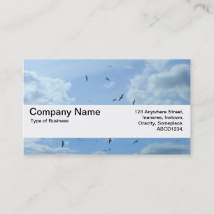 Carte De Visite Bande de texture V2 - Ciel et mouettes