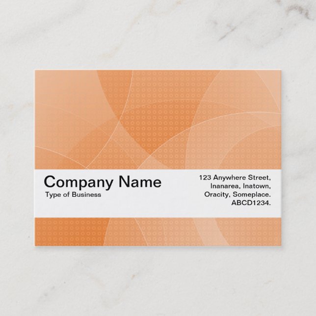 Carte De Visite Bande de texture V2 - Courbes orange (Devant)