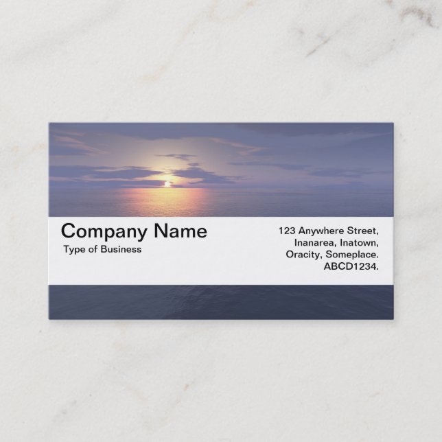 Carte De Visite Bande de texture V2 - lever/coucher du soleil (Devant)