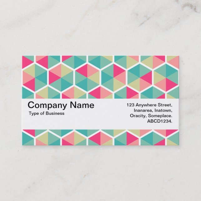 Carte De Visite Bande de texture V2 - motif Hexagon 02 (Devant)