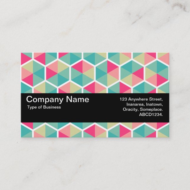 Carte De Visite Bande de texture V2 - motif Hexagon 02 (Devant)