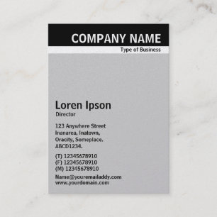 Carte De Visite Bande d'en-tête V - Noir avec gris CCCC (Or)