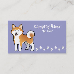 Carte De Visite Bande dessinée Akita Inu/Shiba Inu