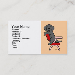 Carte De Visite Bande dessinée noire de l'étudiant 3 de Labrador
