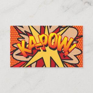 Carte De Visite Bande dessinée personnalisée Pop Art KA-POW!