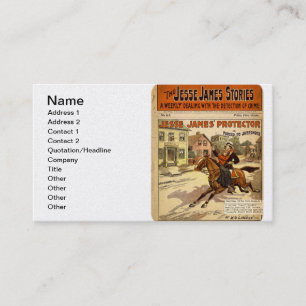 Carte De Visite Bande dessinée proscrite par James de voleur de