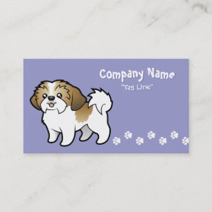Carte De Visite Bande dessinée Shih Tzu (chiot coupé)
