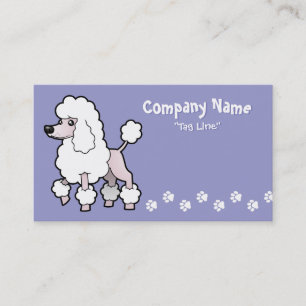 Carte De Visite Bande dessinée standard/caniche de miniature/joue